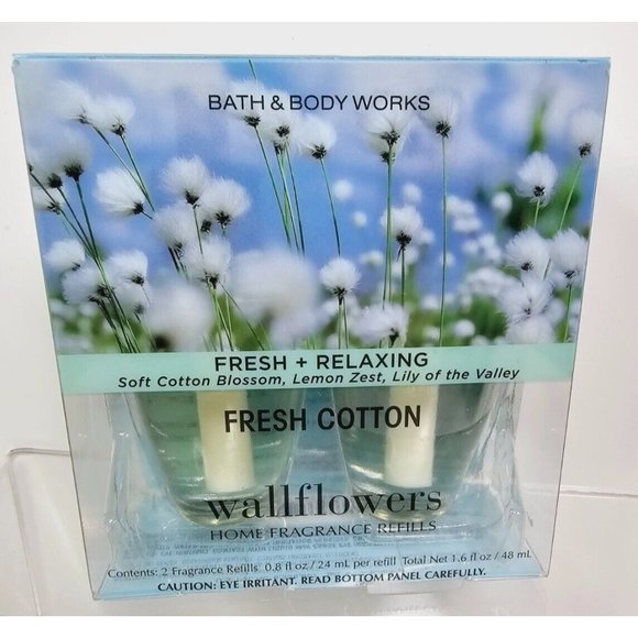 FRESH COTTON Bath & Body Works Wallflowers Fragrance Refill 2 Box NEW - Picture 1 of 7